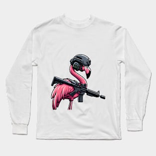 Tactical Flamingo Long Sleeve T-Shirt